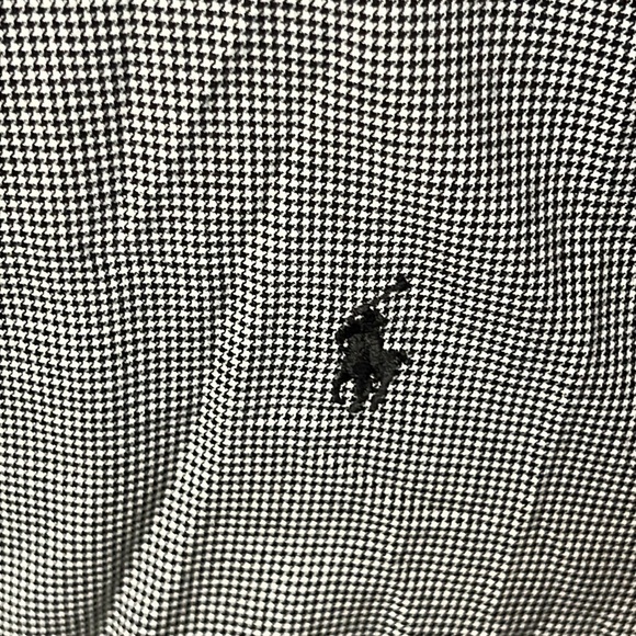 Ralph Lauren Mens Gray checkered Long Sleeve Button Up Shirt 16 1/2 32/33 Cotton - Picture 6 of 8